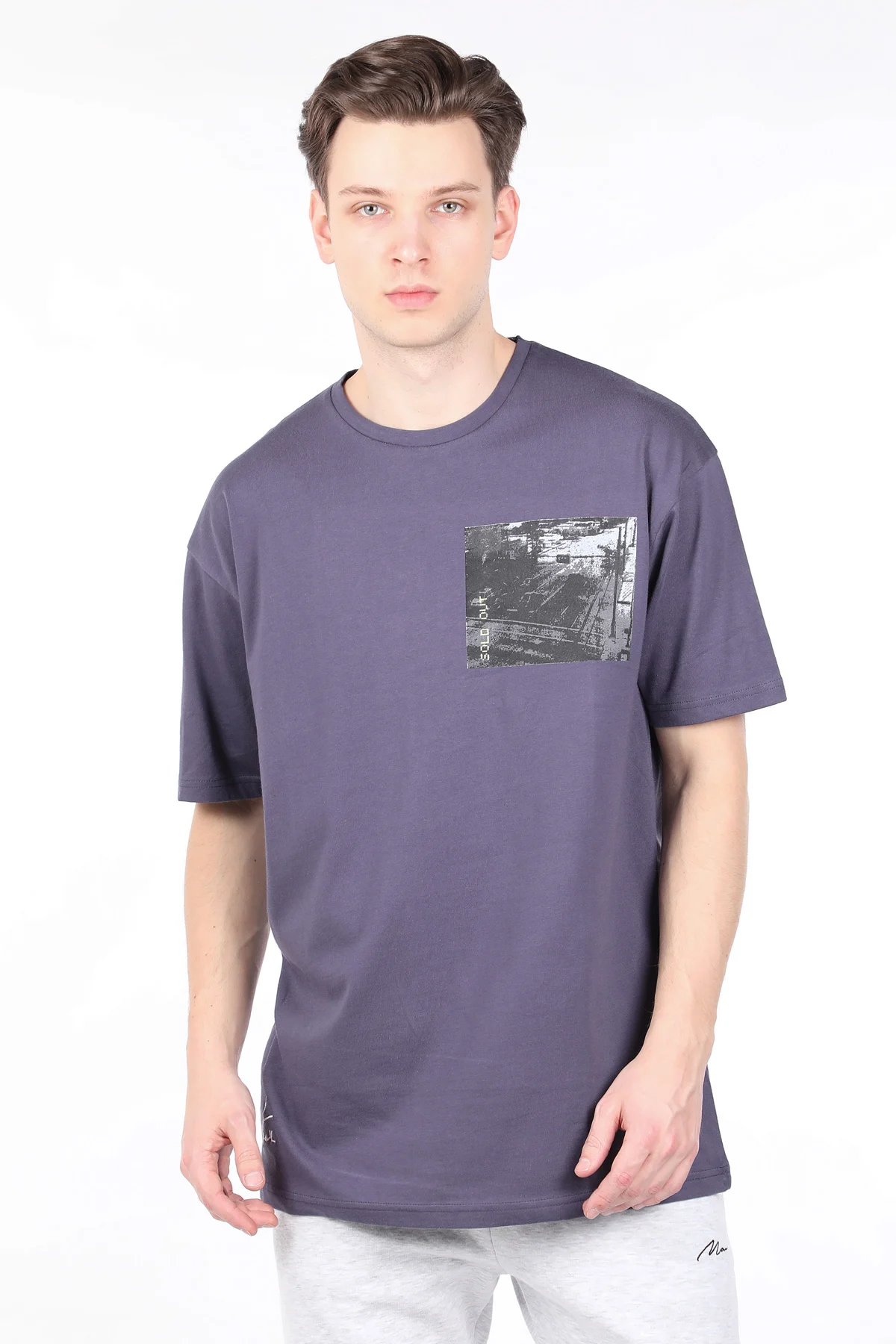 

Men Smoked Bicycle Neck T-shirt Couture