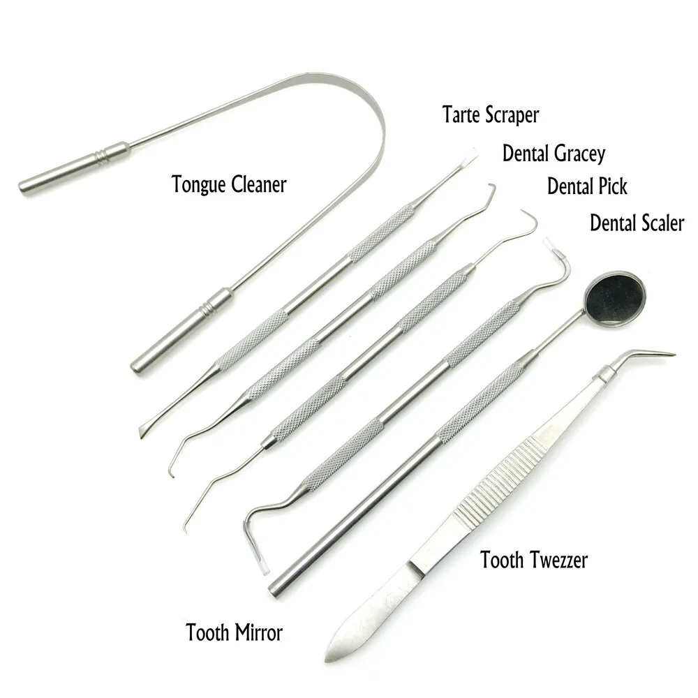 7 шт./компл. стоматологические инструменты для чистки зубов инструмент удаления