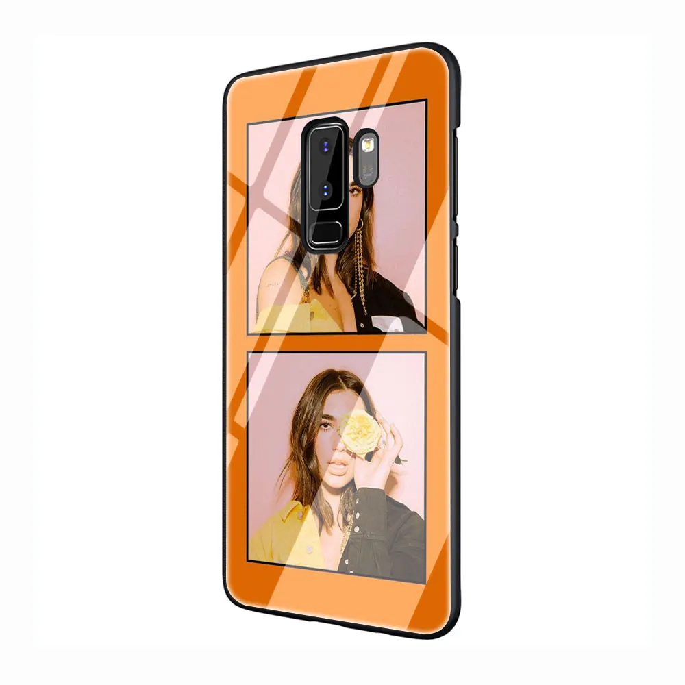 Дуа липа DuaLipa закаленное Стекло TPU черный чехол для Galaxy S7 Edge S8 S9 S10 Plus, Note 8, 9, 10, A10 20 30 40 50 60 70 - Цвет: G7