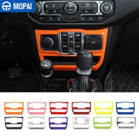 mopai car control panel air conditioner window button decor cover sticker for jeep wrangler jl gladiator jt 2018 accessories