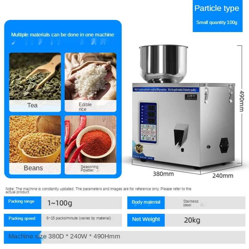 

Large-capacity automatic quantitative packaging machine and equipment for tea medicinal granules