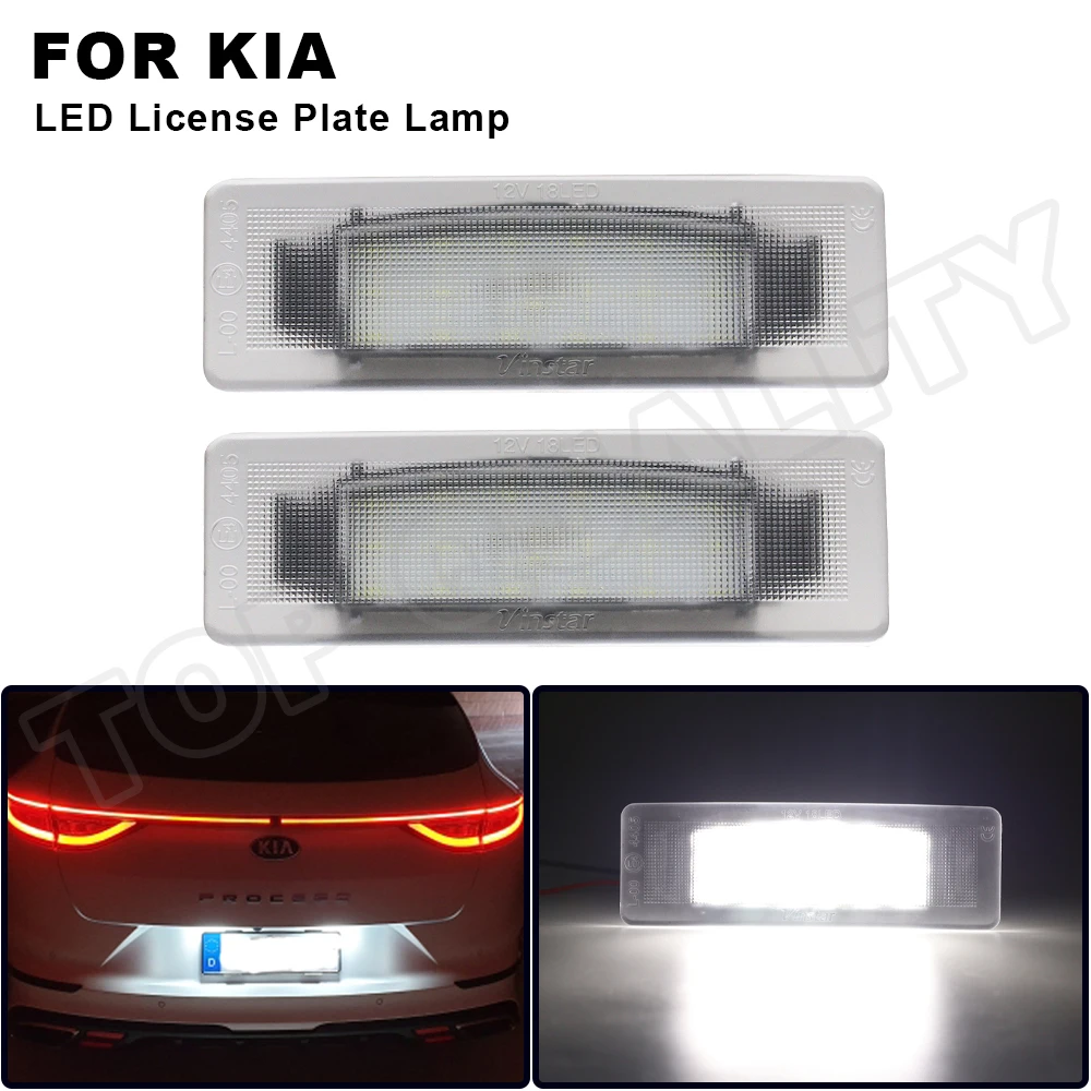 

2x Fits For Kia Soul SK3 2019 Proceed GT 2019 2020 2021 SMD White LED License Plate Light Number Plate Lamp Canbus Error Free