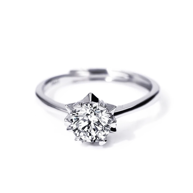 Кольцо женское из серебра 925 пробы с фианитом 6 5 мм |