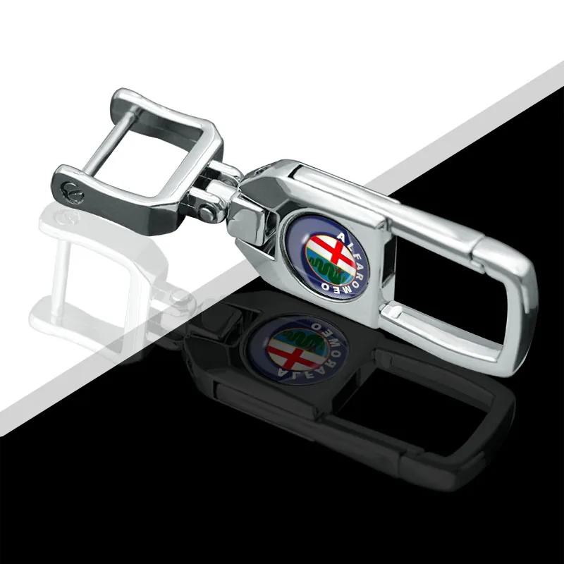 

Metal Car Decoration Keychain Holder Car Keyring for Alfa Romeo 159 147 156 Giulietta 166 Mito Stelvio Car Keychain Accessories
