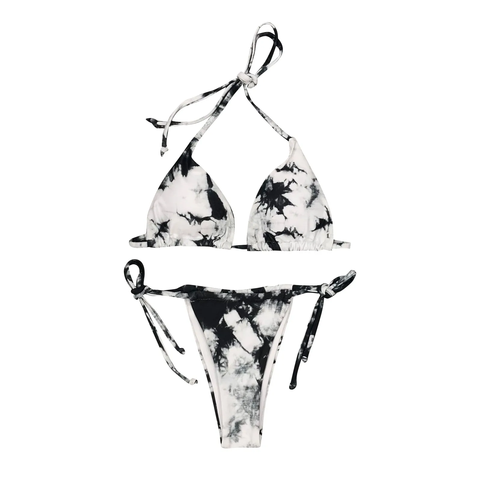 

Women's Tie-dye Print High-Breasted Straps Bikini Set Two-Piece Swimsuit Floral Bathing Suit Swimwear Summer Bathing Suit Beach