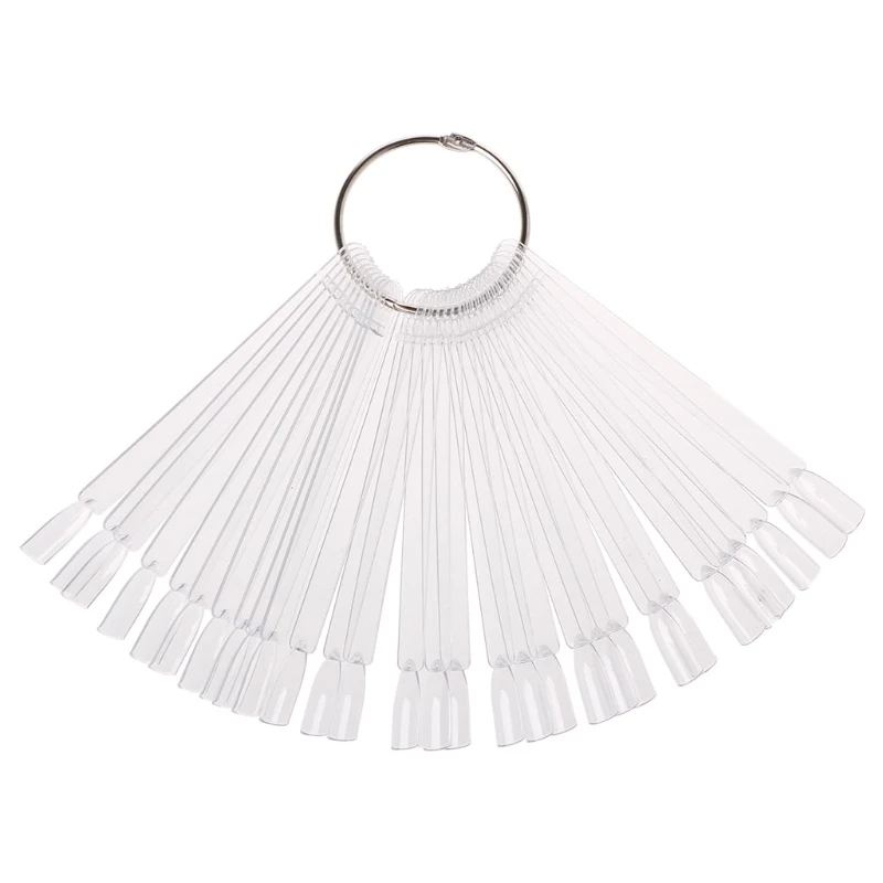 30 шт. лак для ногтей дисплей палитра цветов с кольцом прозрачный/белый | Красота и