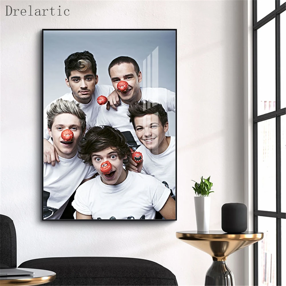 На заказ холст плакат one direction (1) печатные плакаты ткань настенные художественные