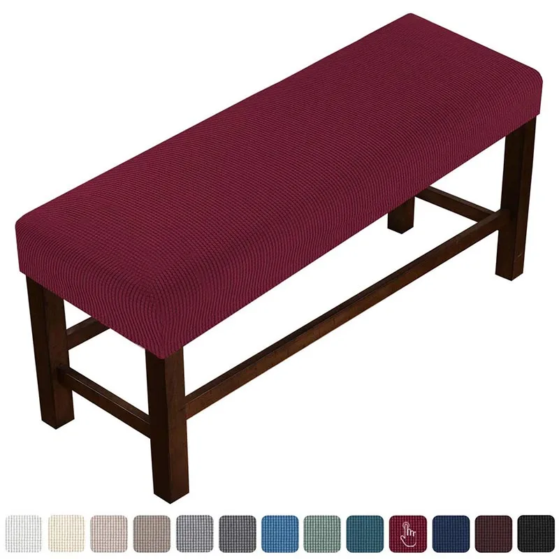 Nordic Piano Chair Cover Elastic All-inclusive Bench Covers Rectangular Solid Color Thickened Stool Dropshipping | Дом и сад
