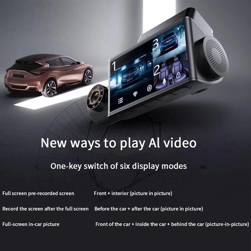 Видеорегистратор JADO D350S работающий 24 часа 1080P ночное видение HD 3 записи Wi Fi