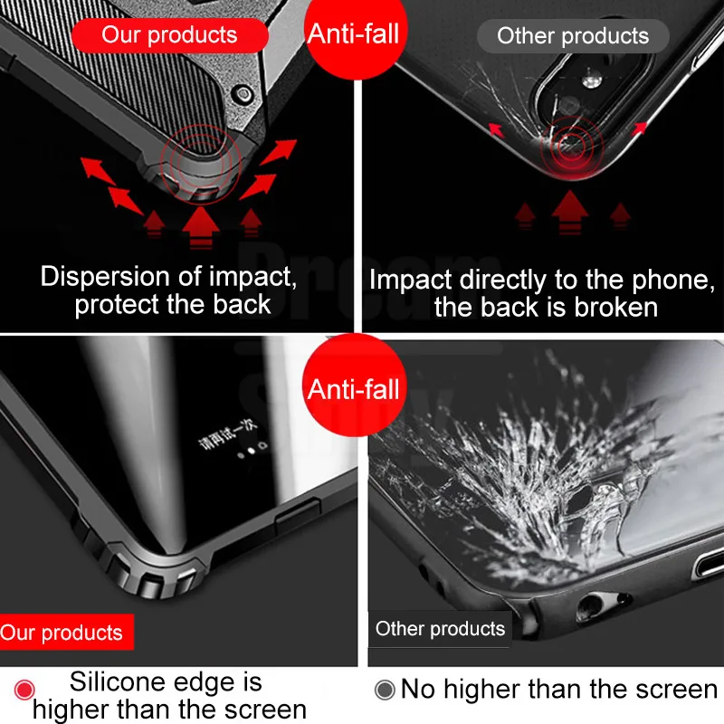 Luxury Armor Soft Shockproof Case For Xiaomi Redmi 7 7A Note 8 Pro Bumper Silicone Original Back Cover | Мобильные телефоны и