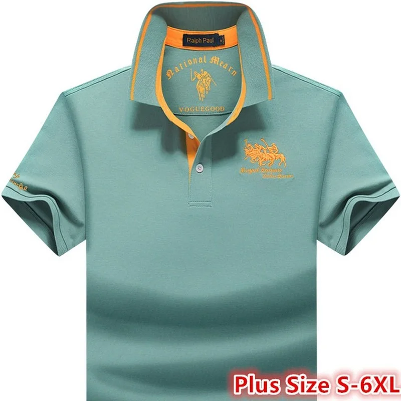 

Top Quality Summer New Polo Shirt Men Fashion 5XL 6XL Plus Size Polo T Shirt for Men Brand Tee Shirt Men Solid Mens Clothing