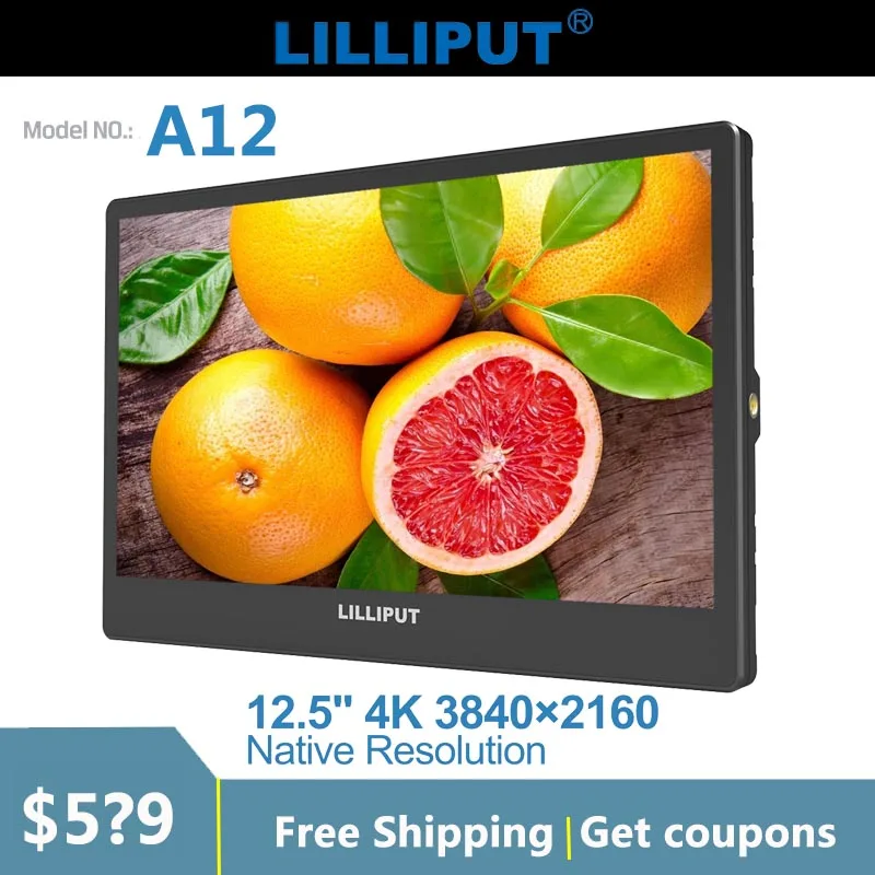 Lilliput A12 12 5 дюйма 4K 3G SDI HDMI 3840*2160 встроенное разрешение Quad View SD Displayport вход на камеру