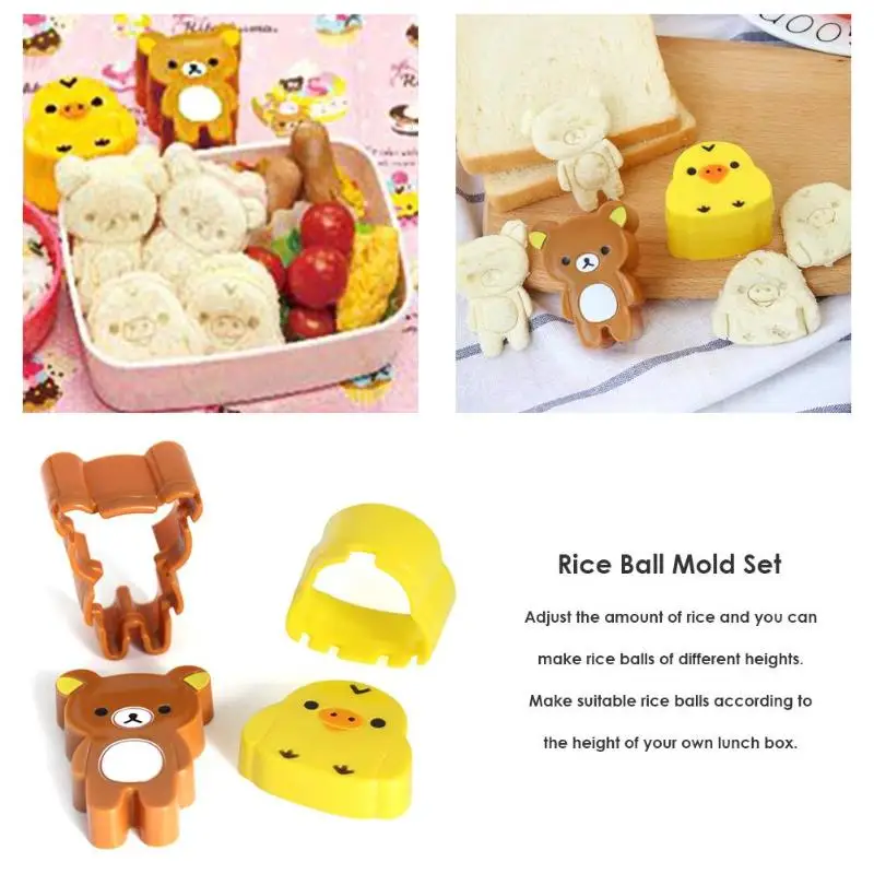 2 шт рисовый шар суши мейкер курица медведь рисовые формы для пирожных Сделай Сам