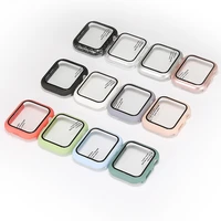 screen protector case for apple watch 44mm 40mm iwatch 5 4 3 42mm 38mm tempered glasscover bumper for apple watch accessories