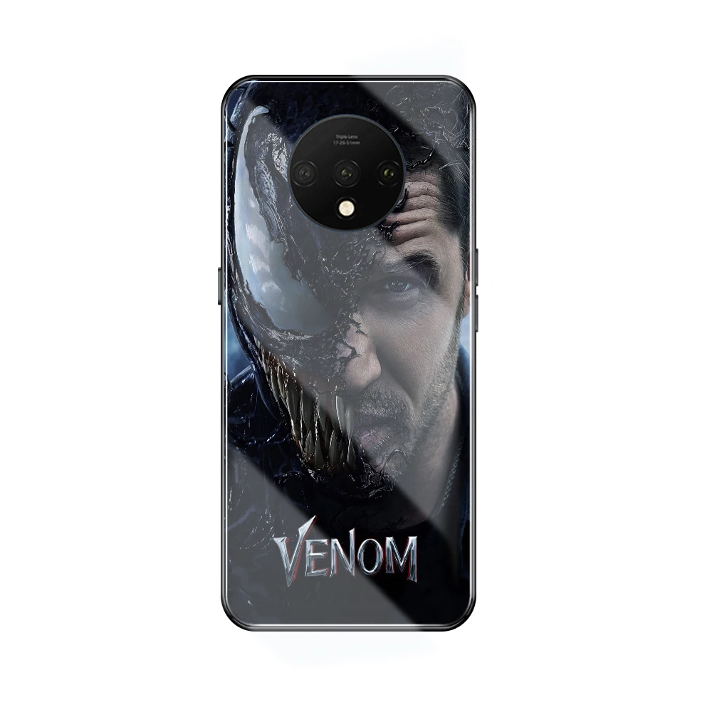 for One Plus 7t Case Marvel Venom Glass For 7 pro 5 6 6t 1+5T DIY |
