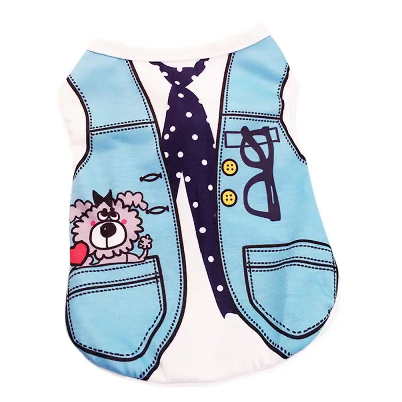 Pup Vest Shirts Pet Dog Clothes Hoodies Coats Funny Costumes Spring Clothing For Summer | Дом и сад