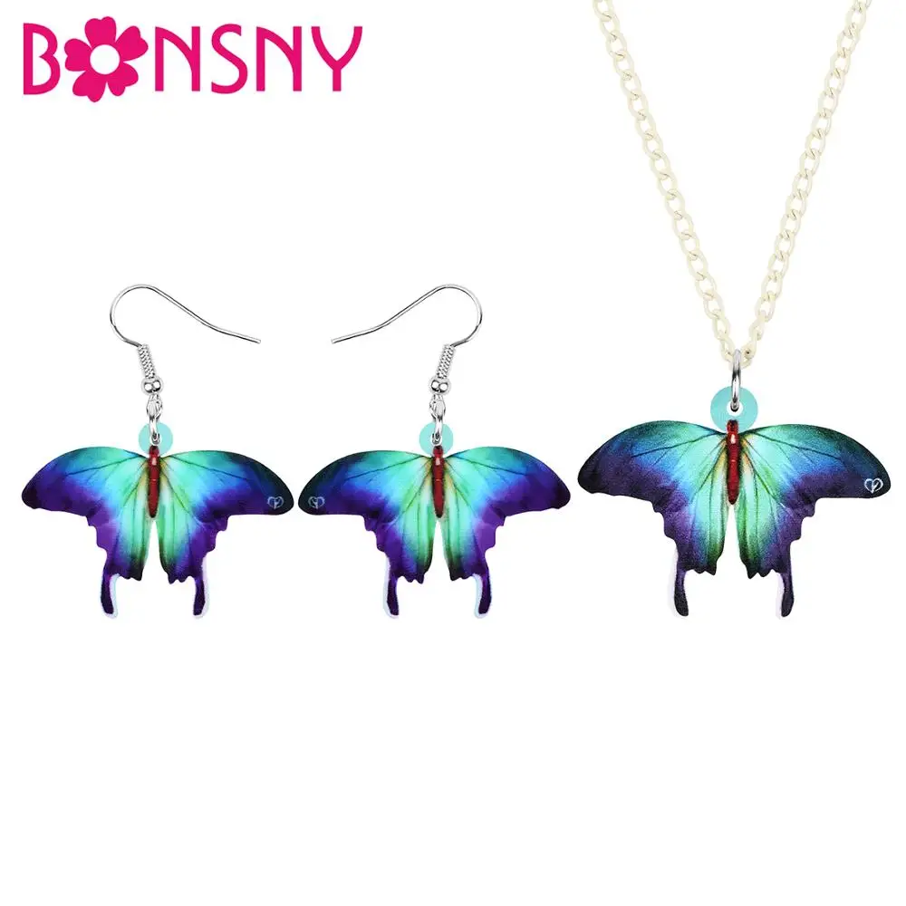 Акриловые Синие серьги Bonsny в виде животных для женщин подростков детей подарки