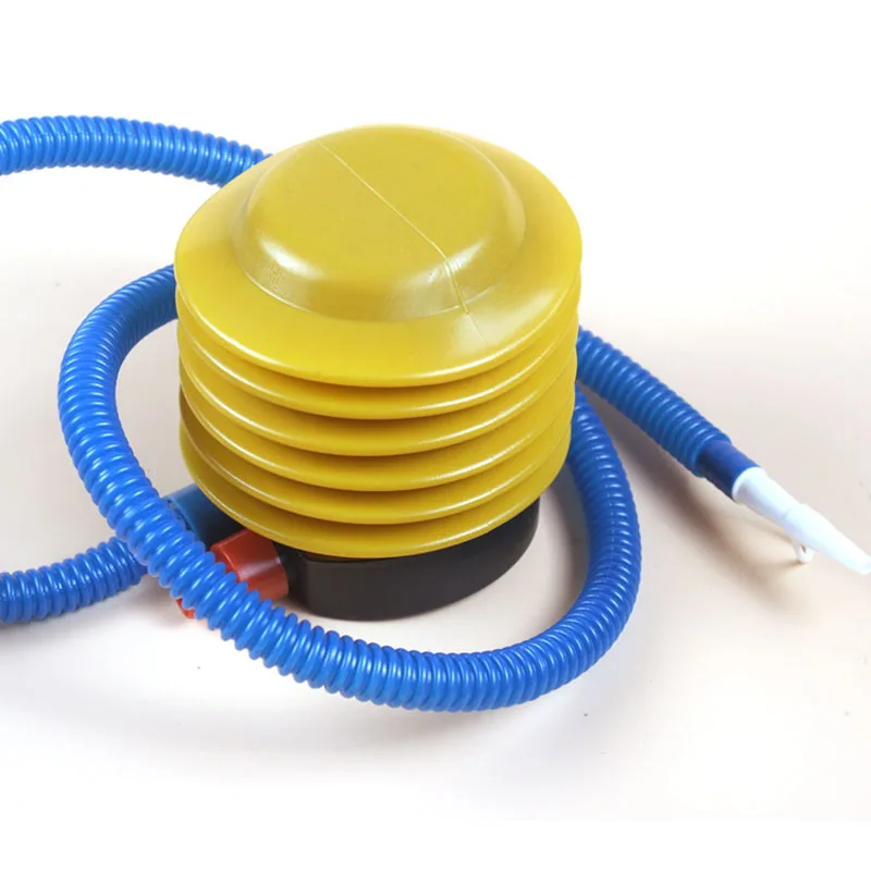 Пластиковый желтый ножной насос латексный для воздушных шаров с алюминиевой