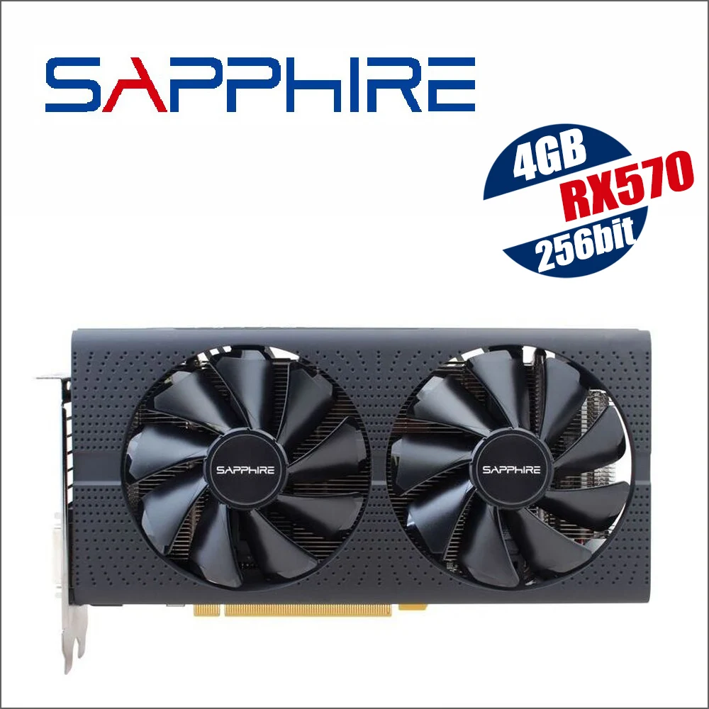 Видеокарты SAPPHIRE Radeon RX 570 4G 4GB RX570 256bit GDDR5 PCI Express 3,0 для настольных игр видеокарта 7000 МГц не майнит