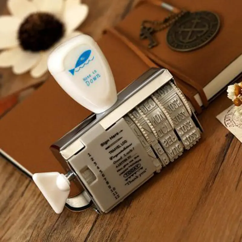 Новинка хит креативный винтажный пластиковый штамп месяц дата сделай сам колесо