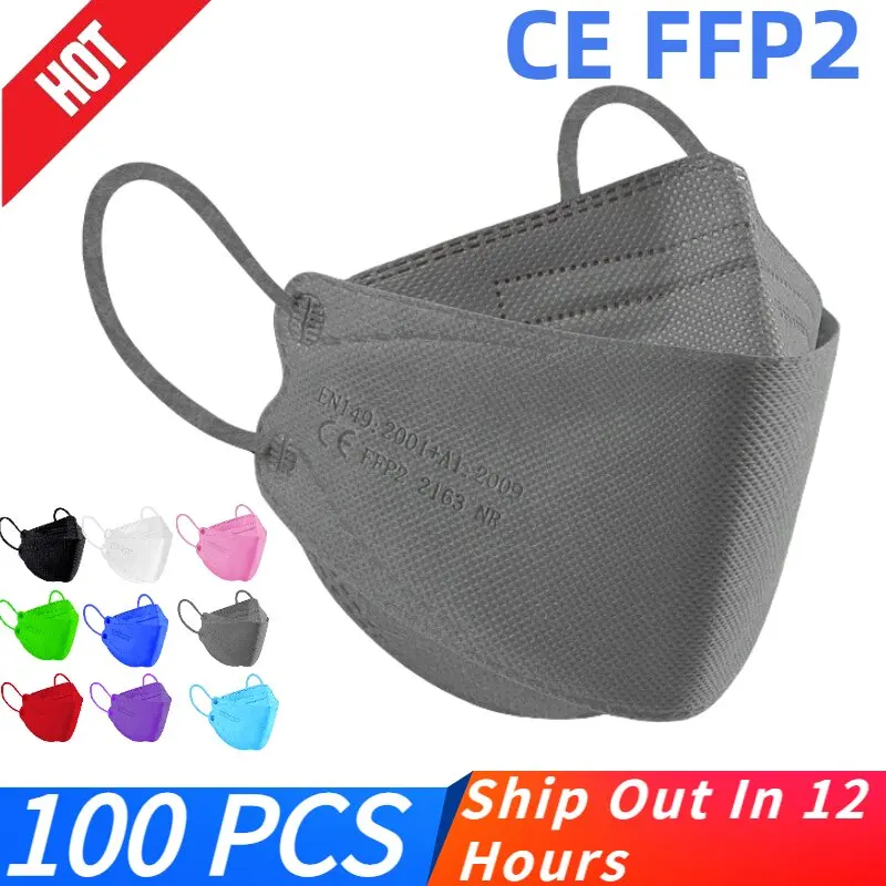 Маска для лица Mascarillas FPP2 FFP2 KN95 взрослых 4-слойная маска ffp 2 ffp2mask сертифицированная