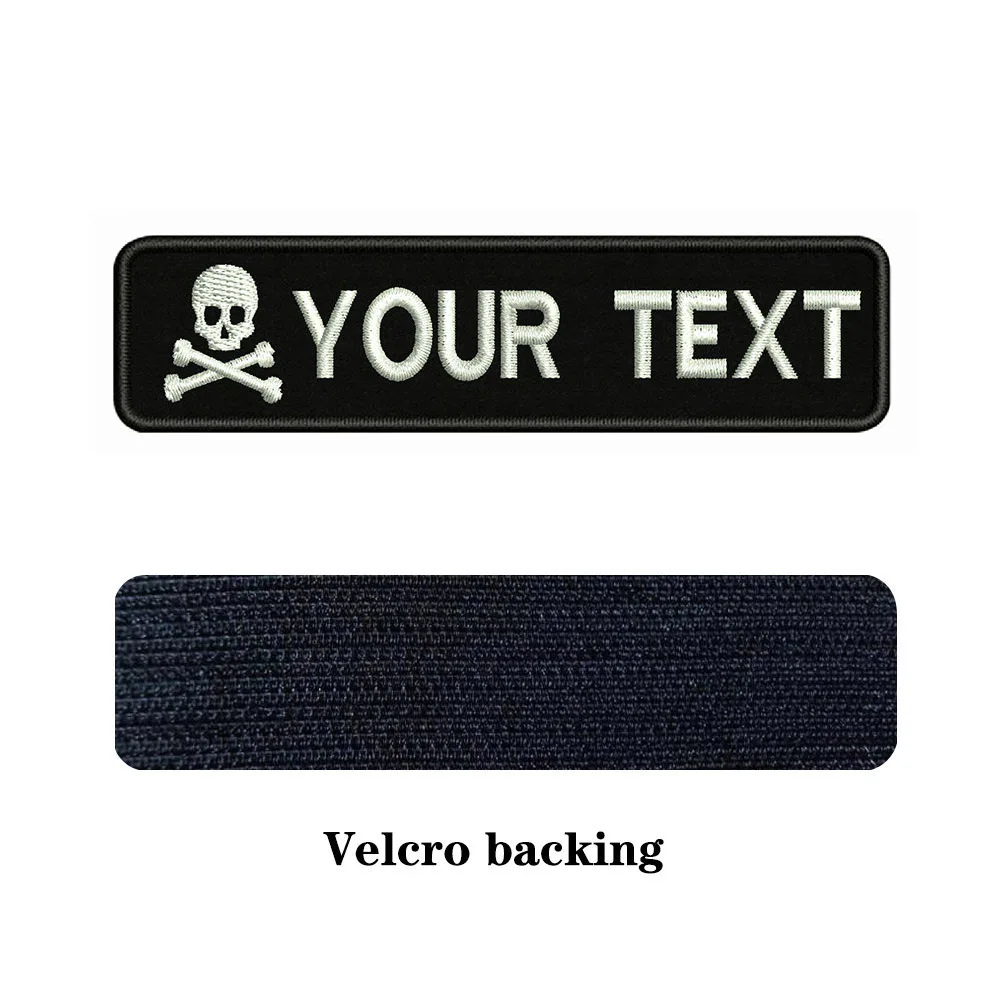 Логотип в виде черепа 10x2 5 см вышивка с именем под заказ значок строчку нашивки на