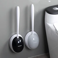 silicon toilet brush holder wall mounted bathroom tools cleaning toilet brush flat wc brosse toilette household merchandises 50