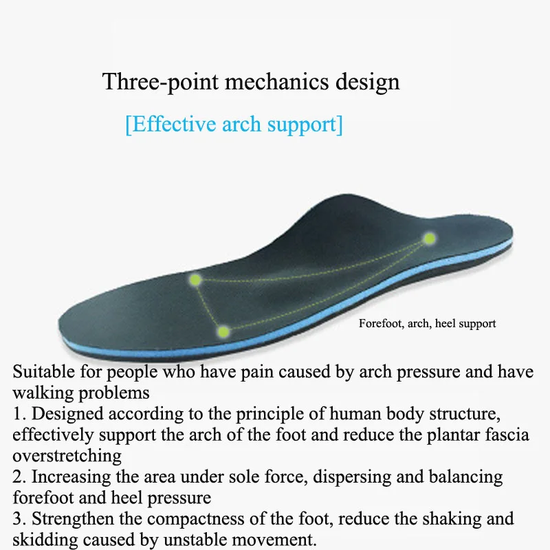 Men Orthopedic Insoles Arch Support Breathable Black Flat Foot Pads X O Leg Deodorant Sports Running Shoes Insert Cushion