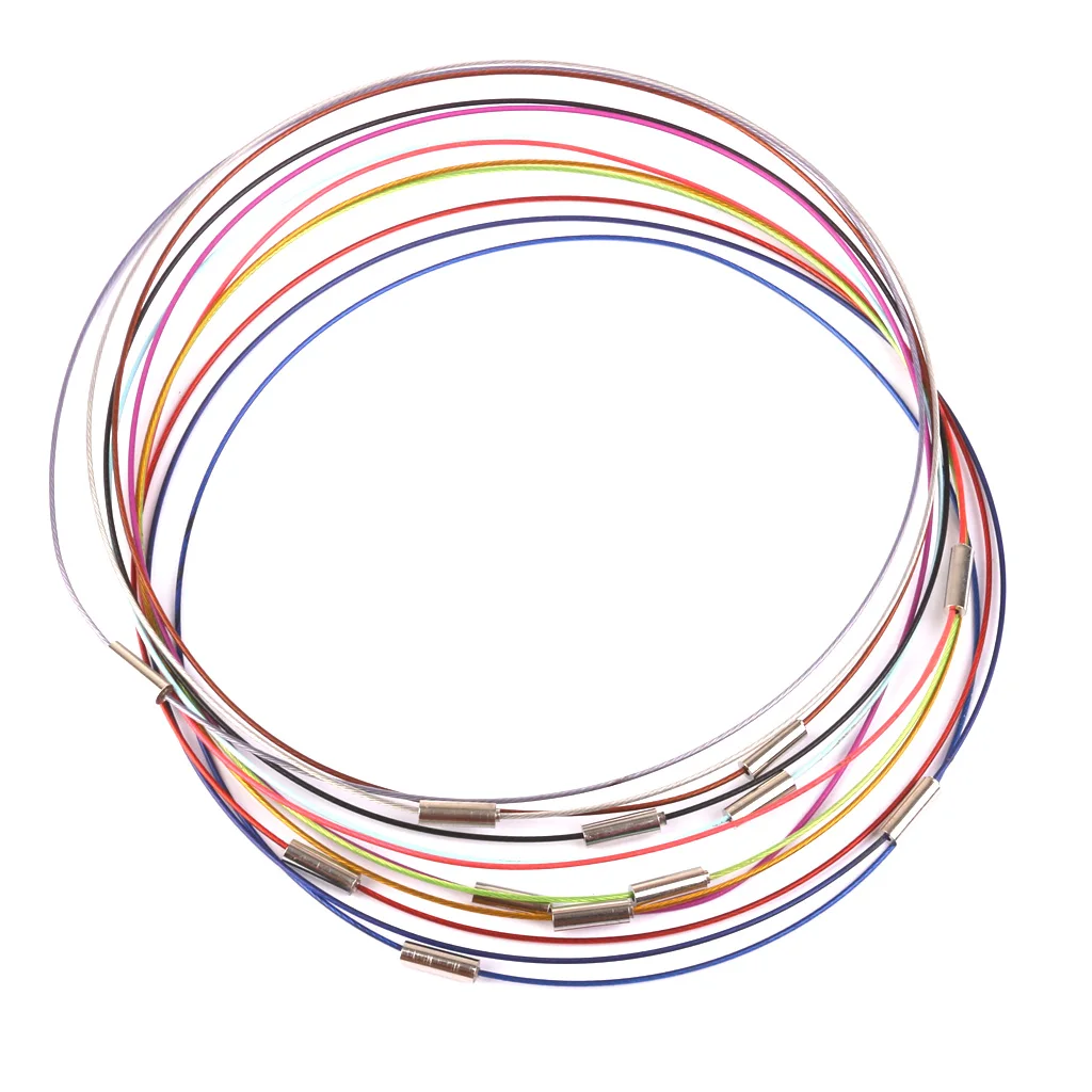 

12pcs Assorted Steel Memory Wire Cord Necklace Chokers Clasp Jewelry Makings