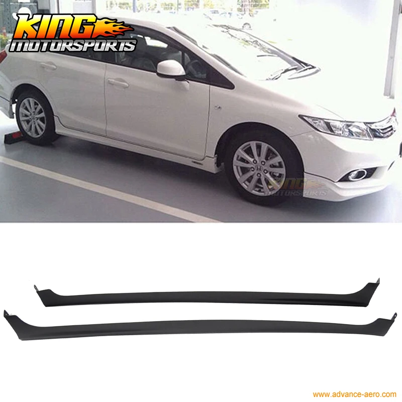 Подходит для 2012 2013 Honda Civic Sedan 4 двери MD стиль боковые юбки Кулисные панели PP США