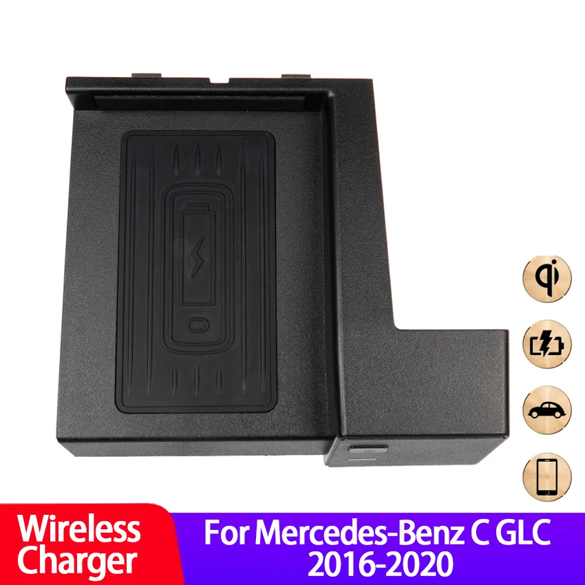 

Специальное автомобильное беспроводное зарядное устройство для Mercedes-Benz C GLC 2016-2020, высококачественное быстрое зарядное устройство для укра...