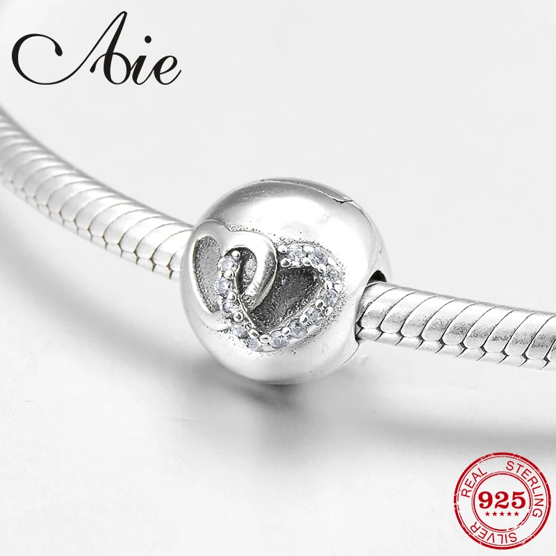 Бусина зажим из серебра 100% пробы с фианитами|Бусины| |