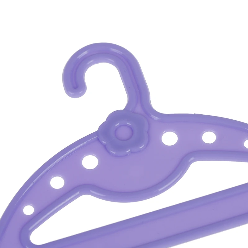 

New 5pcs Dolls clothes accessories green pink purple plastic hangers Baby toys fit 18 inch Girls doll & 43 cm baby doll