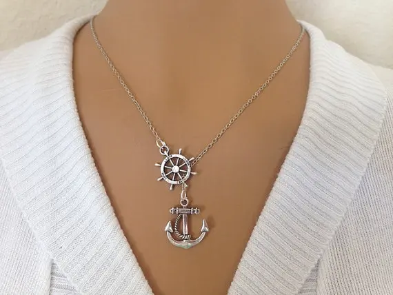 

Anchor Rudder Pendant Combine Charm Sisterhood Necklace Accessories Jewelry
