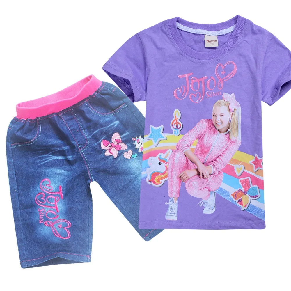 JOJO siwa/Новинка 2020 года Лидер продаж одежда для маленьких девочек футболка больших