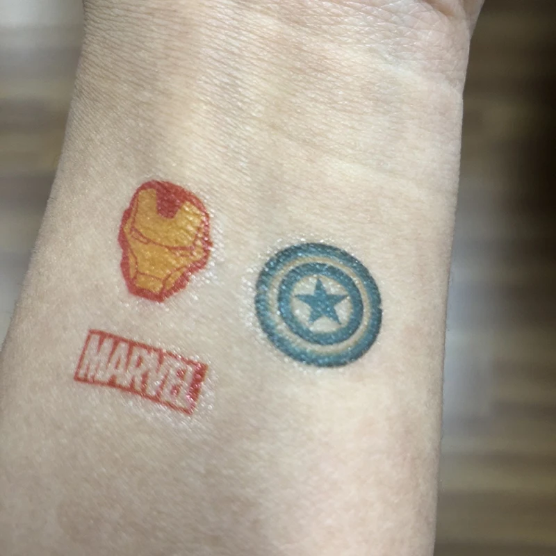 marvel the avengers iron man tattoo sticker random 1pcs action figure spider man cartoon kids girls christmas birthday gift free global shipping