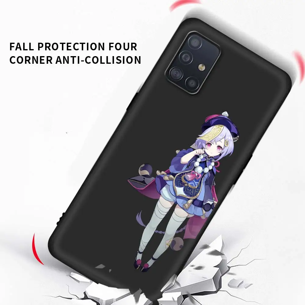 

Top Games Genshin Impact Cute Phone Case for Samsung Galaxy A51 A71 A21s A50 A31 A10 A20e A30 A41 A70 A40 A11 A20s Black Cover