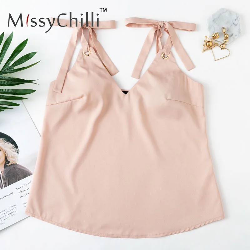 Женский укороченный топ MissyChilli на шнуровке с открытой спиной бантом лето