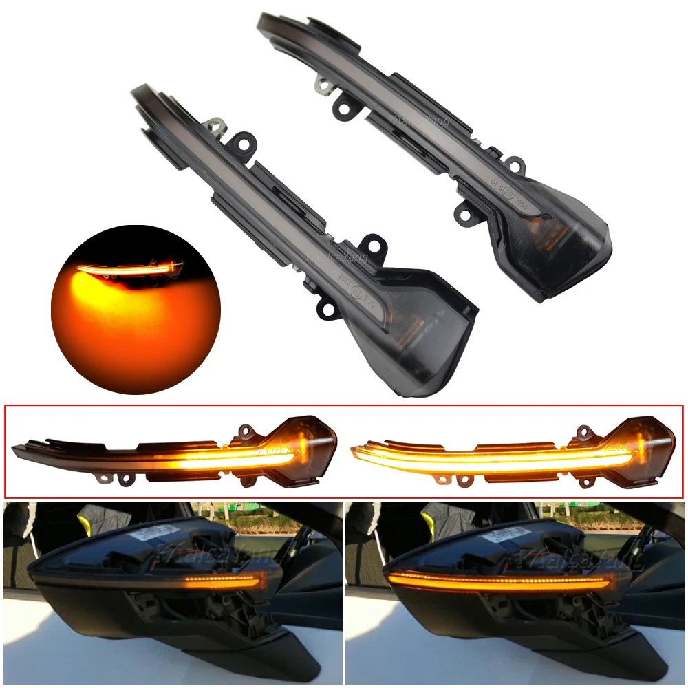 

LED Turn Signal Dynamic Blinker For Seat Leon III 5F ST FR Cupra Arona KJ7 2013 2014 2015 2017-2019 Side Rearview Mirror Light