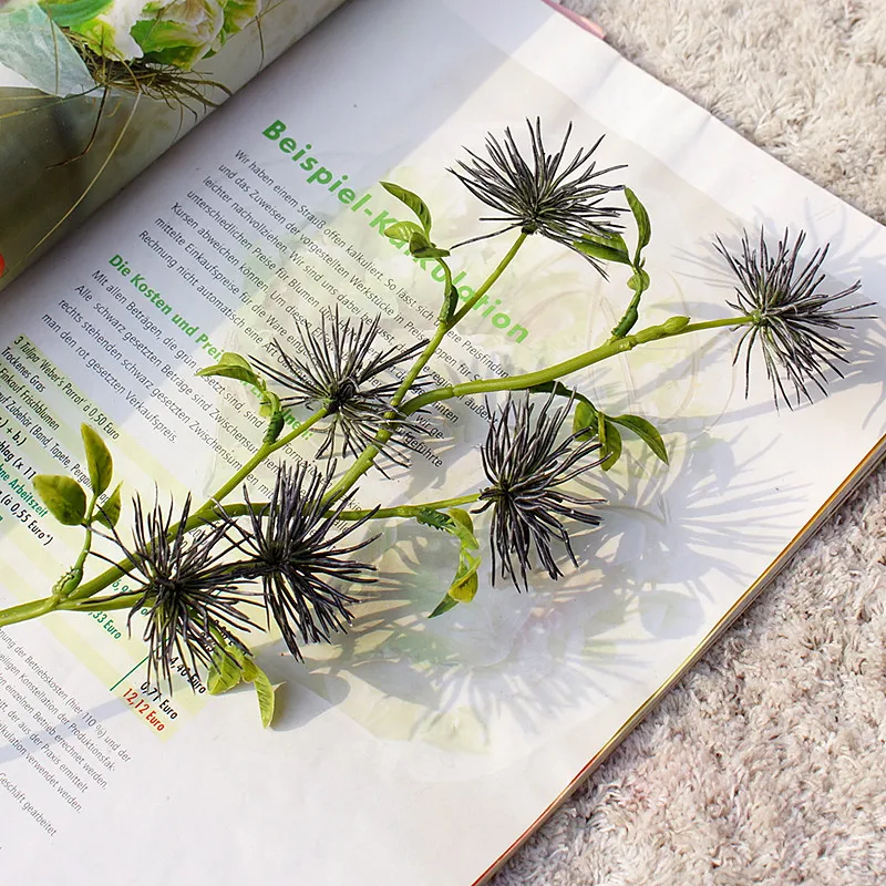 Искусственные цветы 1 шт. пластиковые с 6 головками | Дом и сад