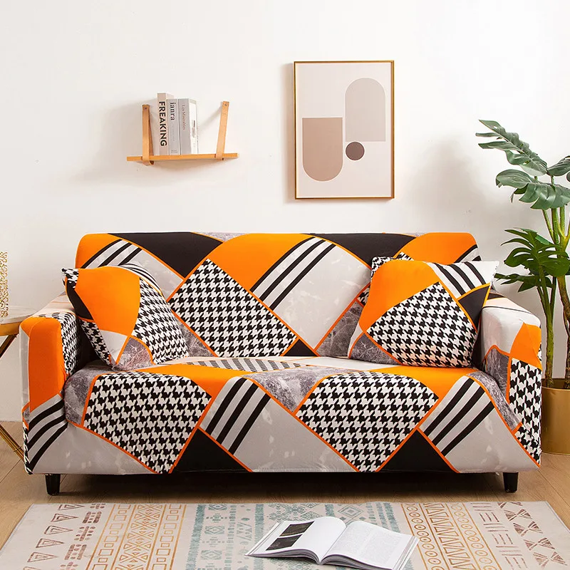 

Gedrukte Bankhoes Spandex Bankhoes Woonkamer Elastische Bankhoes Stoel Beschermingshoes 1/2/3/4 Zetel