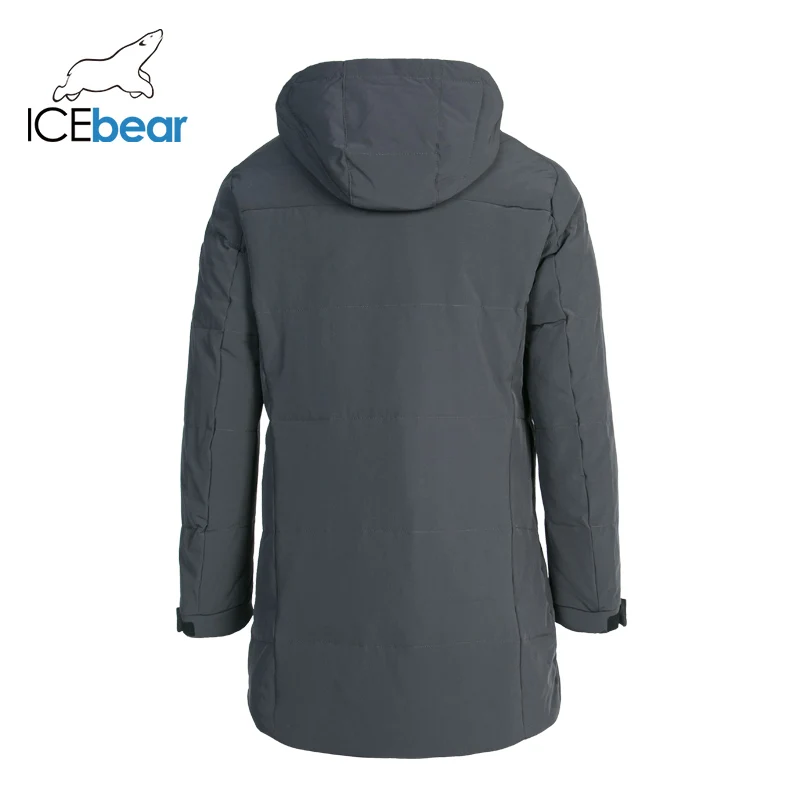 ICEbear Зимний пуховик Мужская Теплая стеганая куртка с капюшоном Модная Повседневная парка мужские пальто толстовки Мужская одежда DD4YA056F