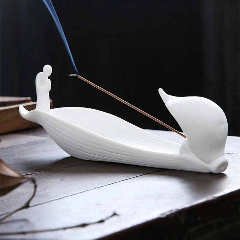 Курильница для благовоний из белого фарфора керамический держатель палочек