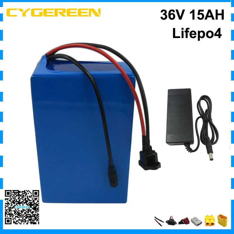 Аккумулятор Lifepo4 500 Вт 12S 36 В 15 Ач 350 вольт 20 LFP батарея для электровелосипеда с