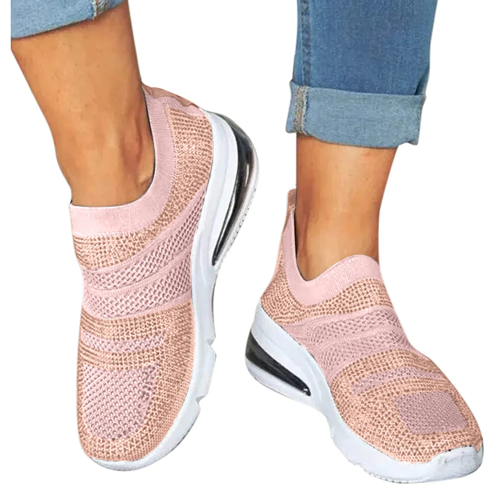 

Women's Sports Shoes Breathable Sports Shoes Lightweight Soft-soled Running Shoes Casual Walking Sports Shoes Women 2021 New