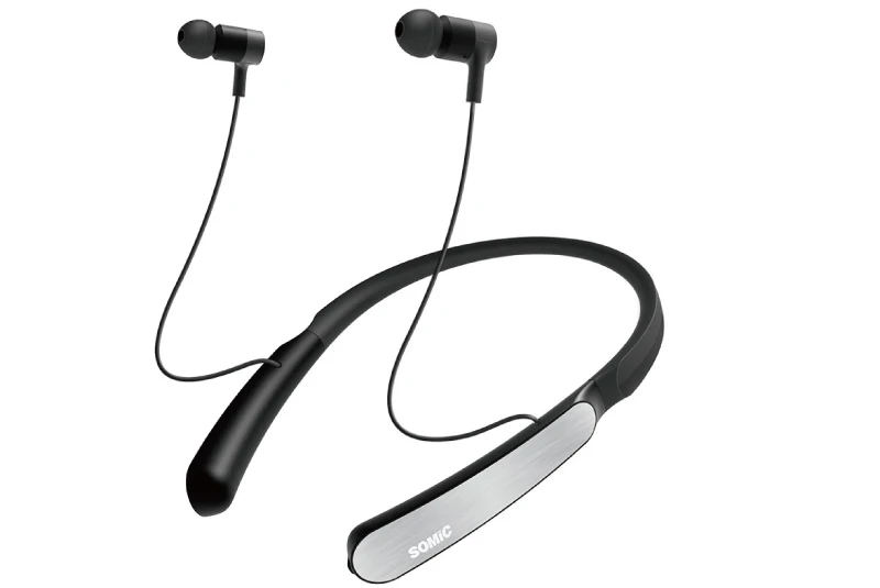 SOMiC SC1000 ANC активные Беспроводные наушники с шумоподавлением, Bluetooth спортивные наушники с шейным ремешком, музыкальные наушники, гарнитура с микрофонами