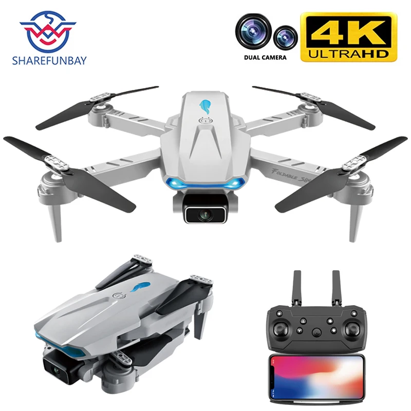 Дрон S89 pro с двойной камерой 4k HD 1080P Wi Fi Fpv|Квадрокоптер дистанционным управлением| |