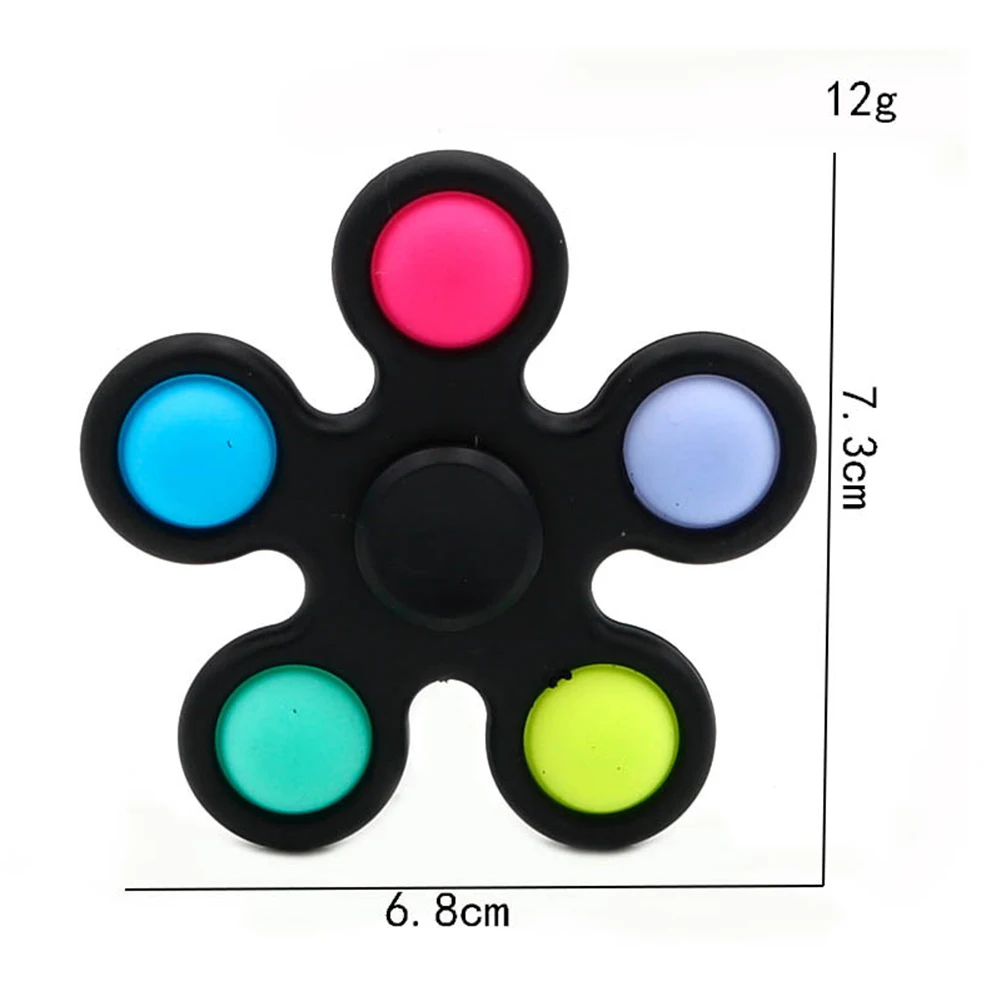 

Push Bubble Gadgets Toys Fingertip Spinner Keychain Press Plate Toys Compressive Relaxation Autism Relief Toys Children's Toys