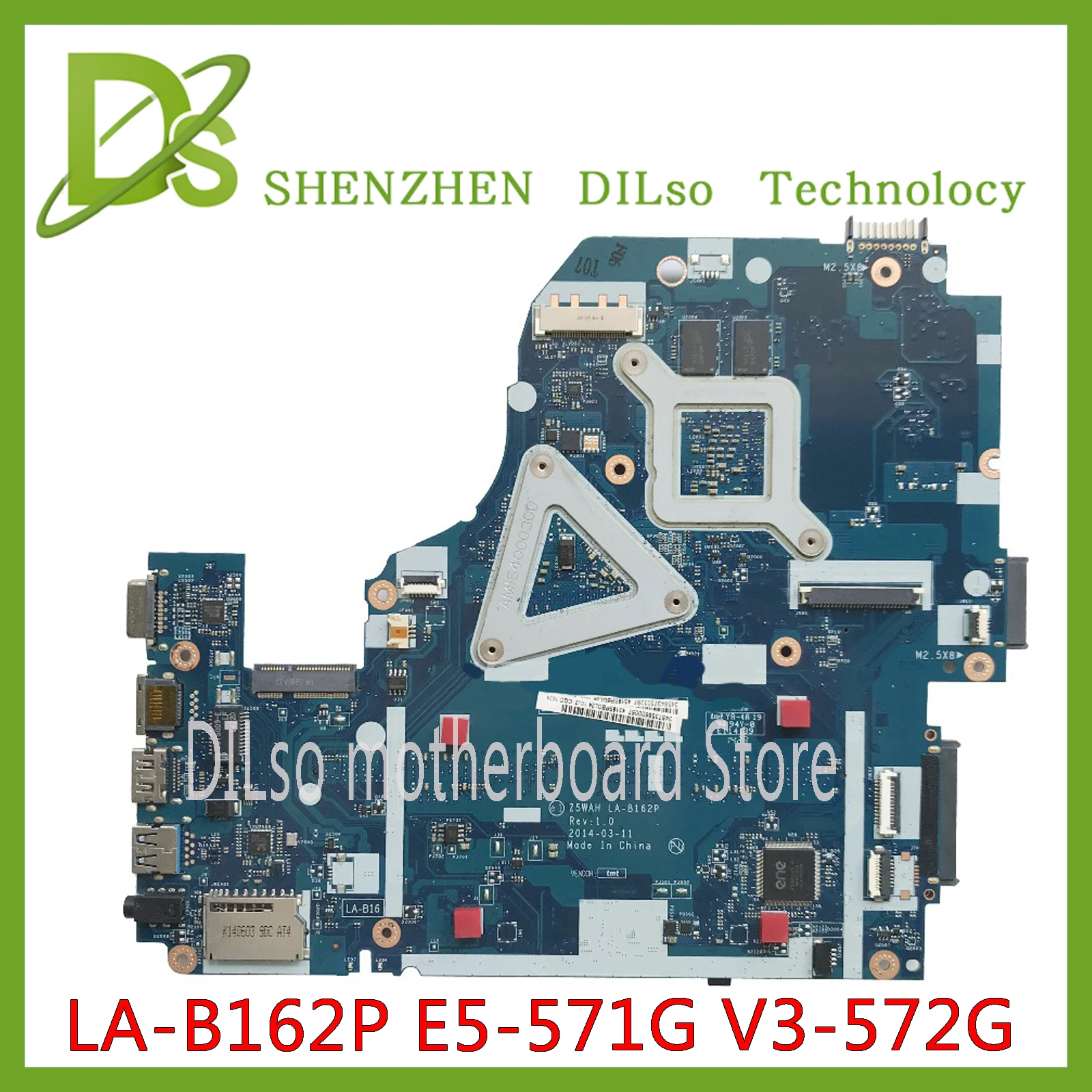 

KEFU LA-B162P Motherboard For Acer E5-571G V3-572G E2-572 E5-571 Laptop Motherboard Test I7-4510U GT840M original Mainboard