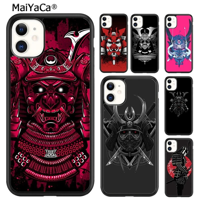 Чехол MaiYaCa для телефона с японским воином и шлемом самурая iPhone 5 SE 6 6s 7 8 plus X XR XS 11 12